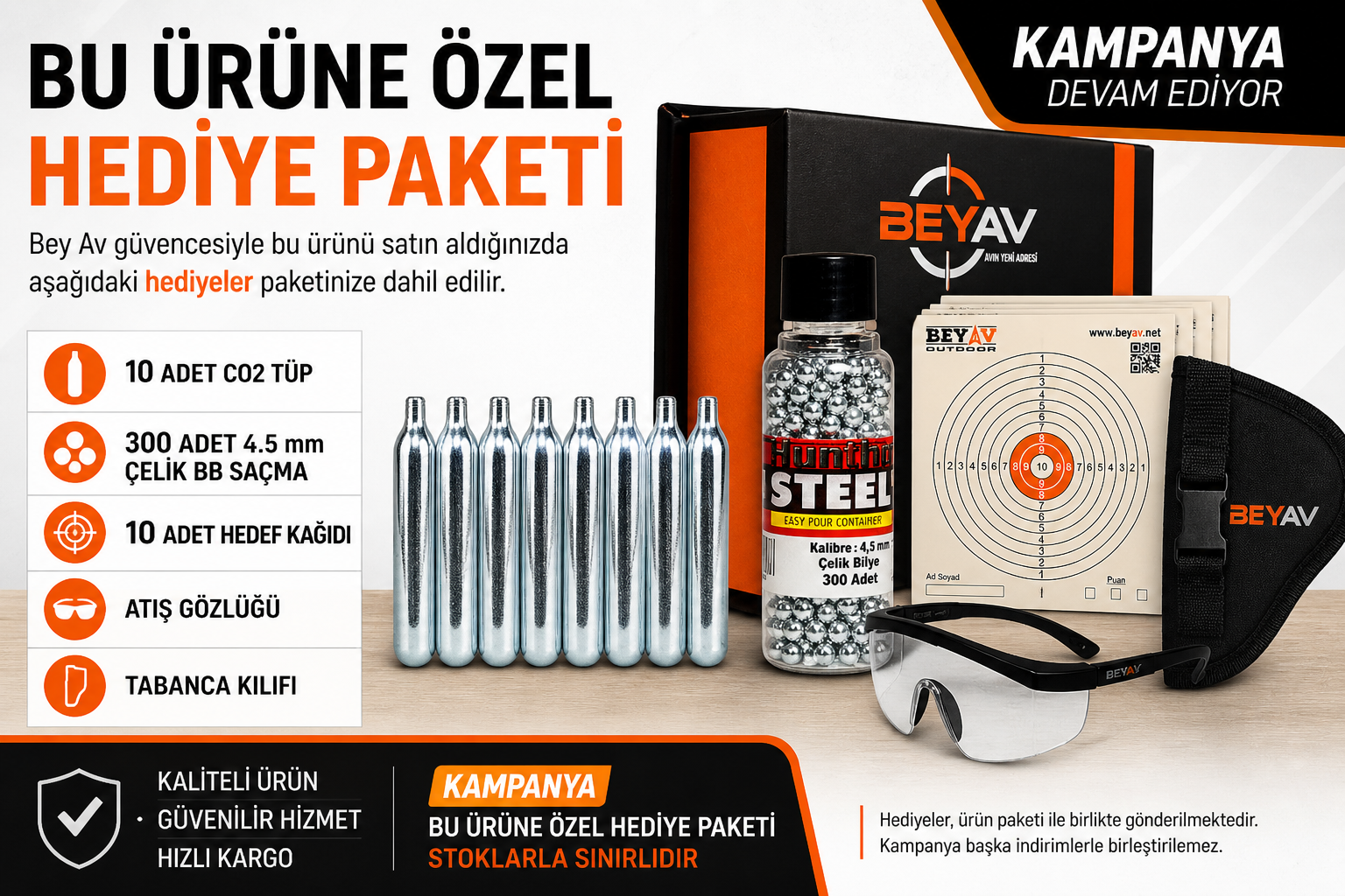 Bey Av bu ürüne özel hediye paketi