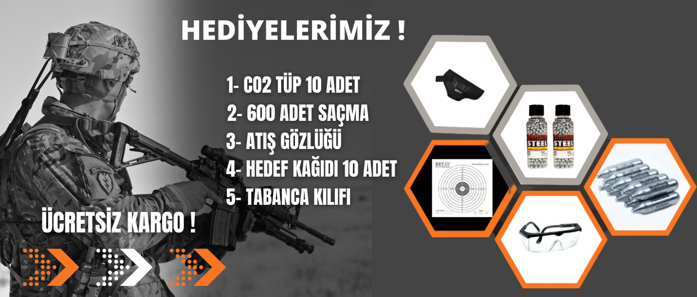 Rubino RBN-GL17 Glock 17 Blowback havalı tabanca hediye görseli