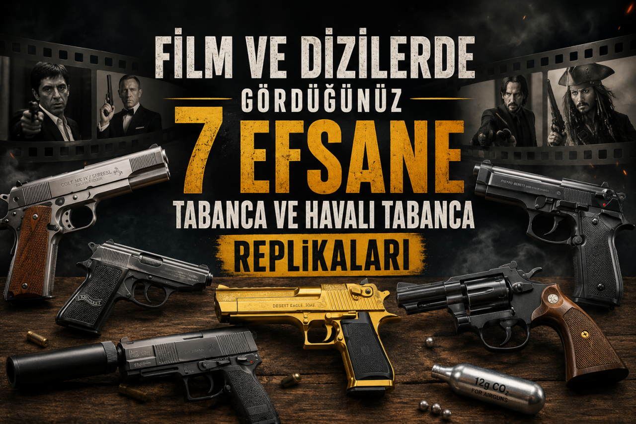 Film ve Dizilerde Gördüğünüz 7 Efsane Tabanca ve Havalı Tabanca Replikaları