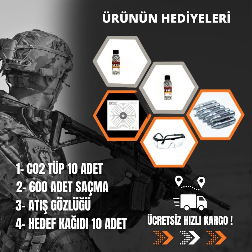 KWC Uzi 4.5mm CO2 Havalı Tabanca - KMB07HN
