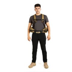 Hunthink Çantalı Yelek,Avcı Çantası Camel