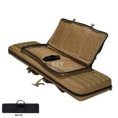 Bey Av Tüfek Taşıma Çantası Çift Tüfek ,Tan Rengi