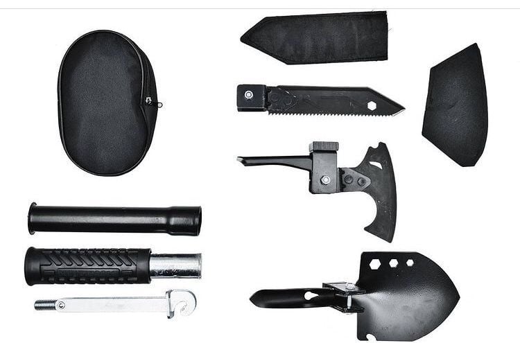 Multitools Katlanır Kürek, Balta, Bıçak, Testere, Çekiç ,Çapa Seti
