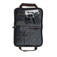 Süet Tabanca Çantası- Siyah