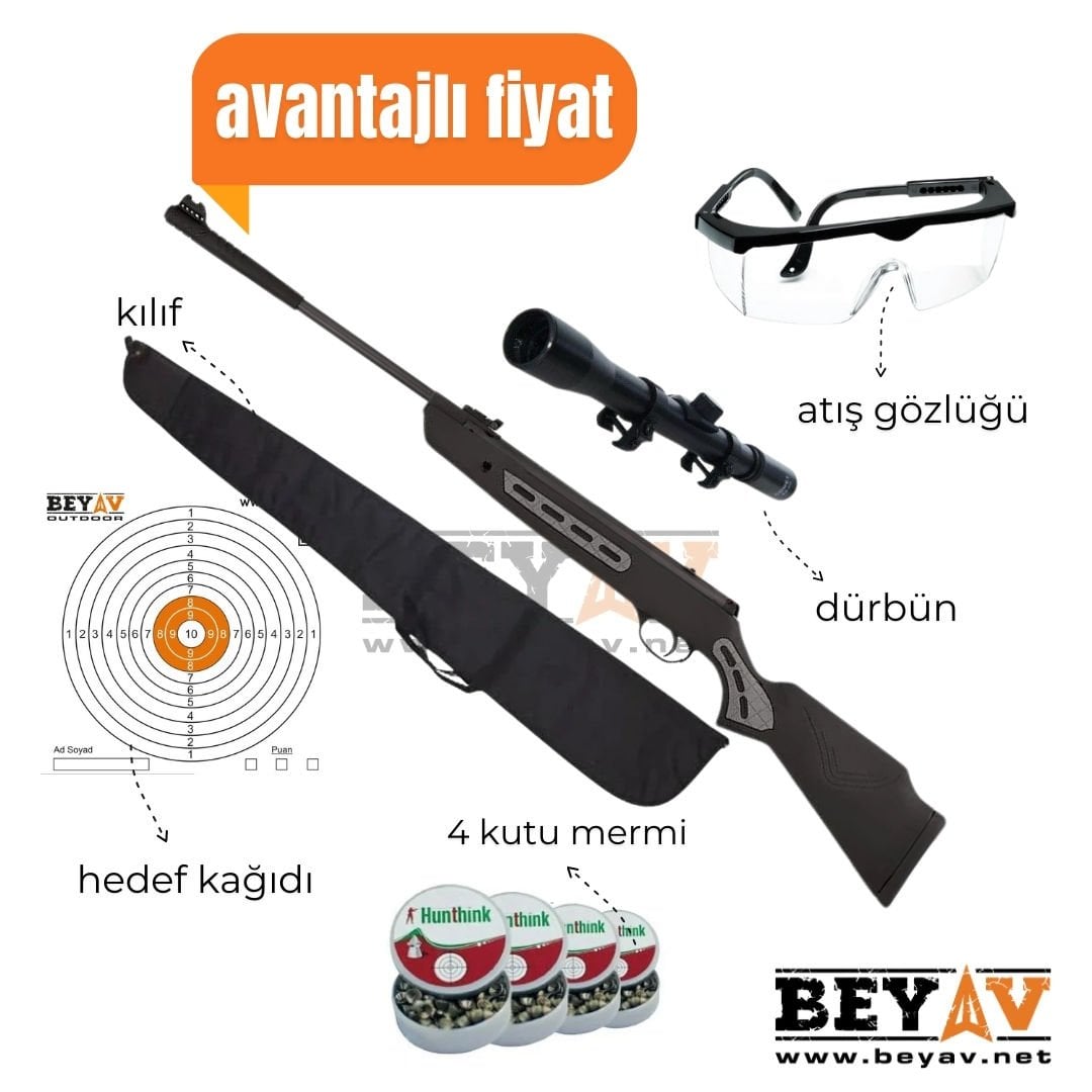 Hatsan Striker 1000S Havalı Tüfek, 5.5mm Avantajlı Set