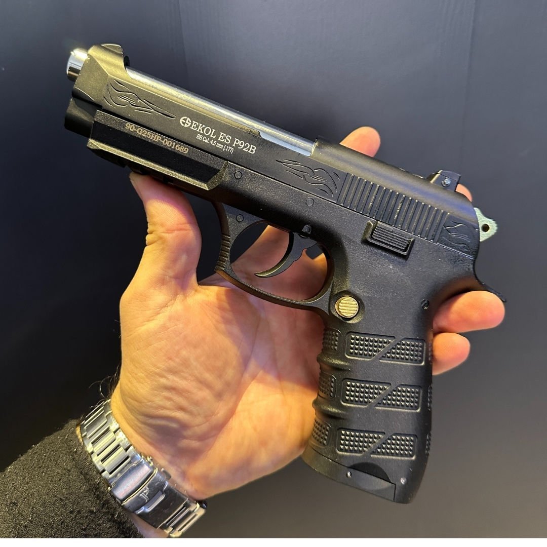Ekol Es P92B Blowback Havalı Tabanca İşlemeli-Siyah
