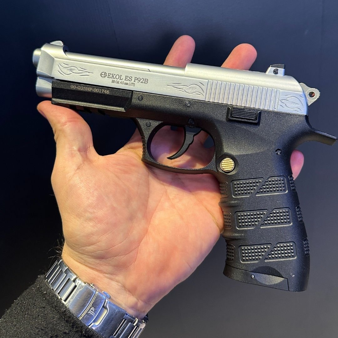 Ekol Es P92B Blowback Havalı Tabanca İşlemeli-Beyaz