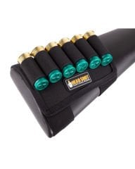 HEADSHOT 6'Lı Lastikli Ayarlı Dipçik Fişeklik - SİYAH