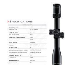 Swampdeer HD PRO 4-16X44 SFIR FFP Tüfek Dürbünü