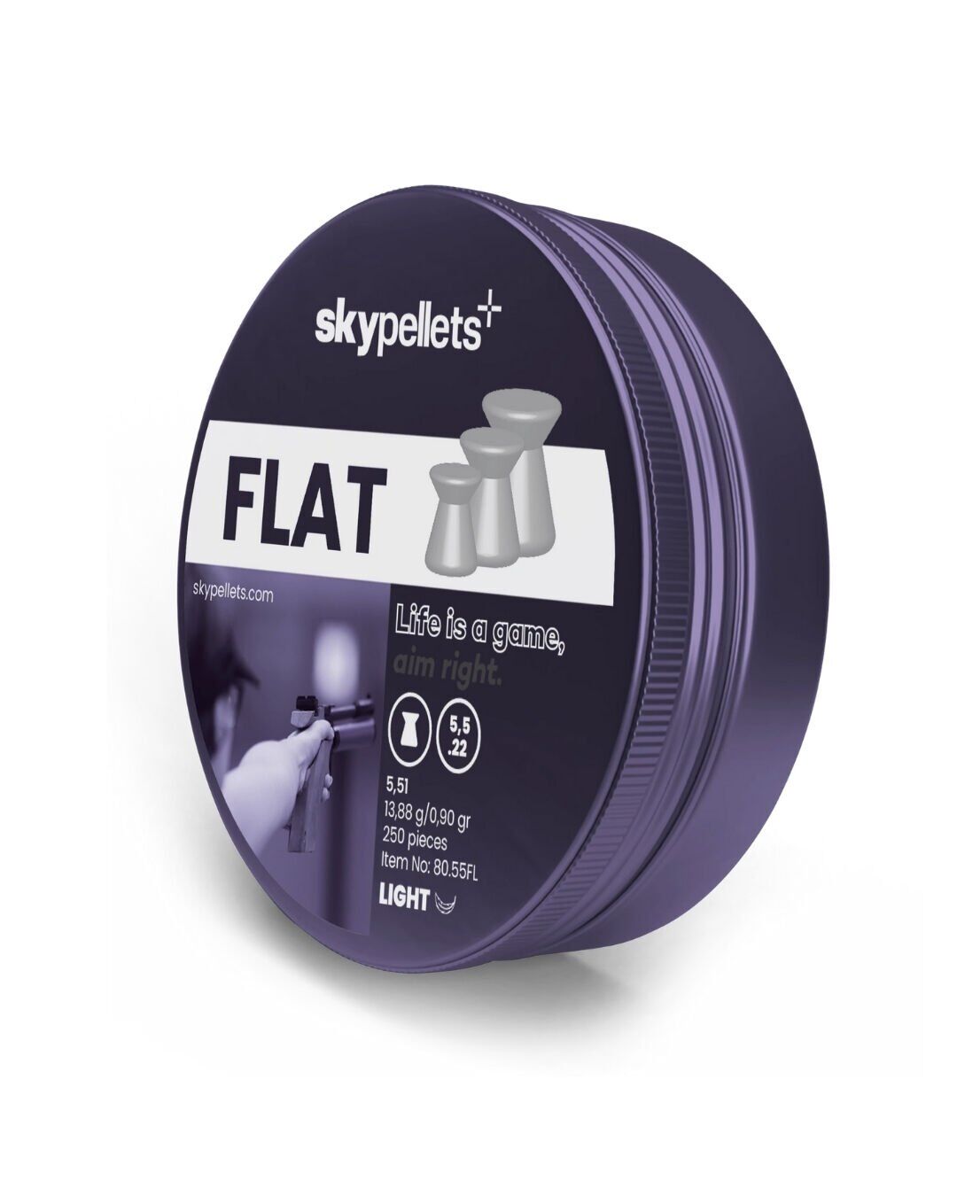 Skypellets Flat Lıght 5,5mm 13,88 Gr Havalı Saçma Pellet -250 adet