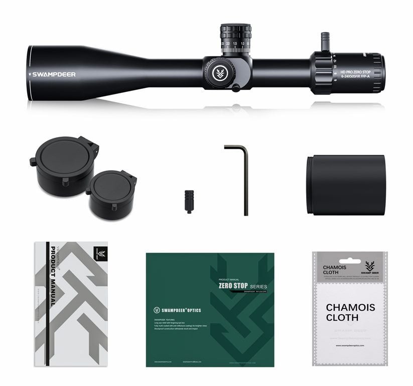 SWAMPDEER HD PRO Zero Stop 6-24x50 SFIR FFP Tüfek Dürbünü