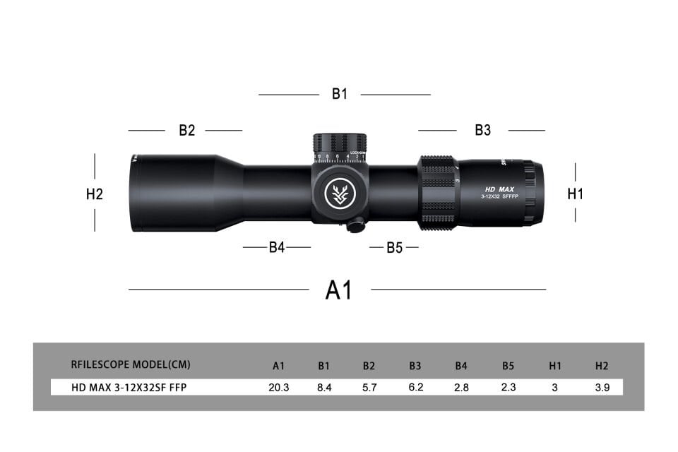 SwampDeer HD Max 3‑12×32 SF FFP Tüfek Dürbünü