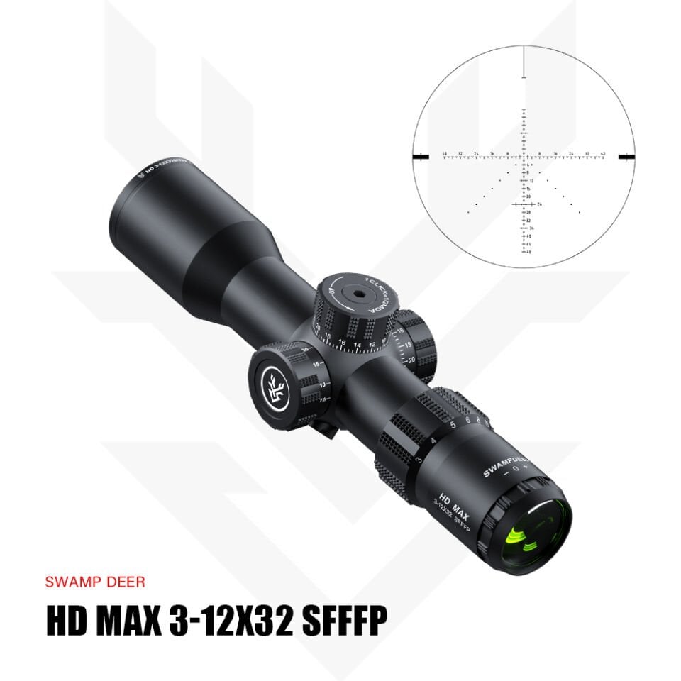 SwampDeer HD Max 3‑12×32 SF FFP Tüfek Dürbünü