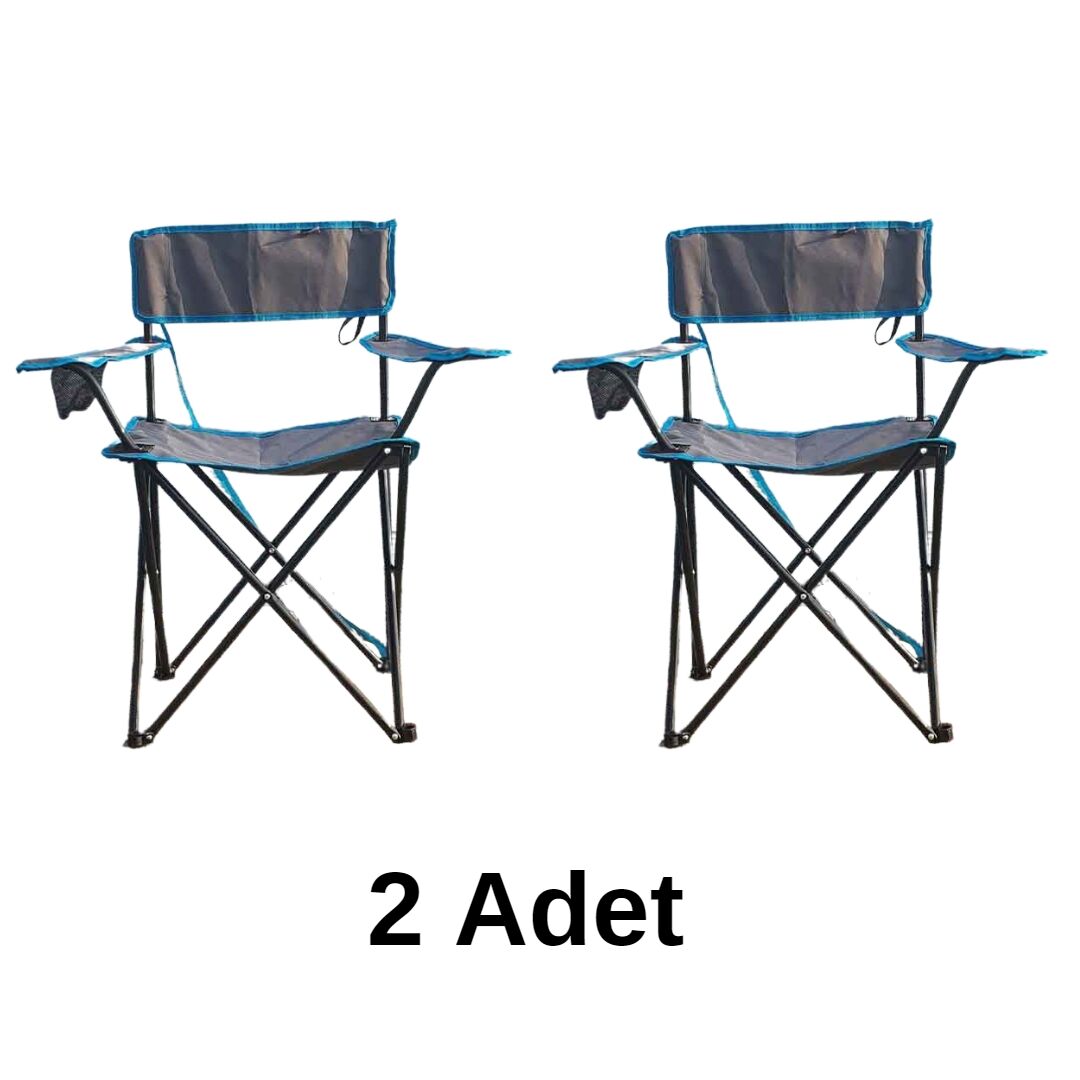Shey Sport Askılı Kamp Sandalyesi Koyu Gri-2 Adet