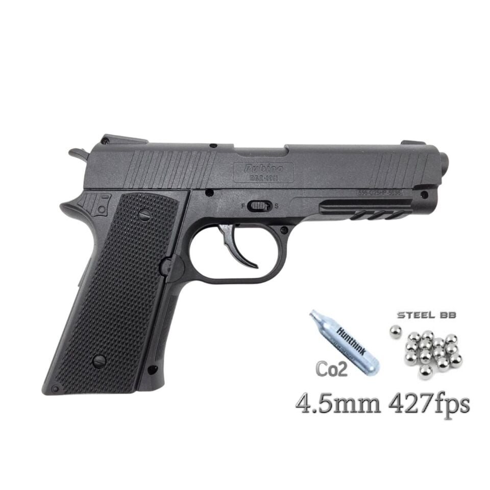 Rubino RBN-1911 Siyah Co2 4.5mm Havalı Tabanca
