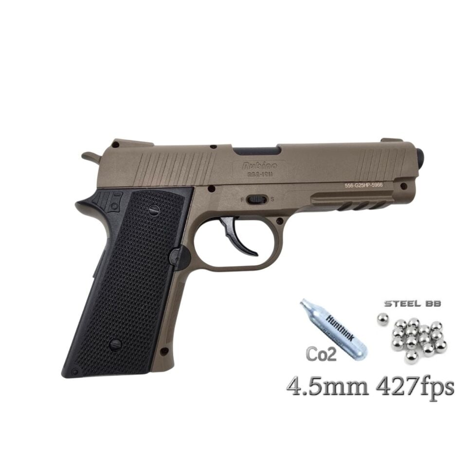 Rubino RBN-1911 Çöl Rengi Co2 4.5mm Havalı Tabanca