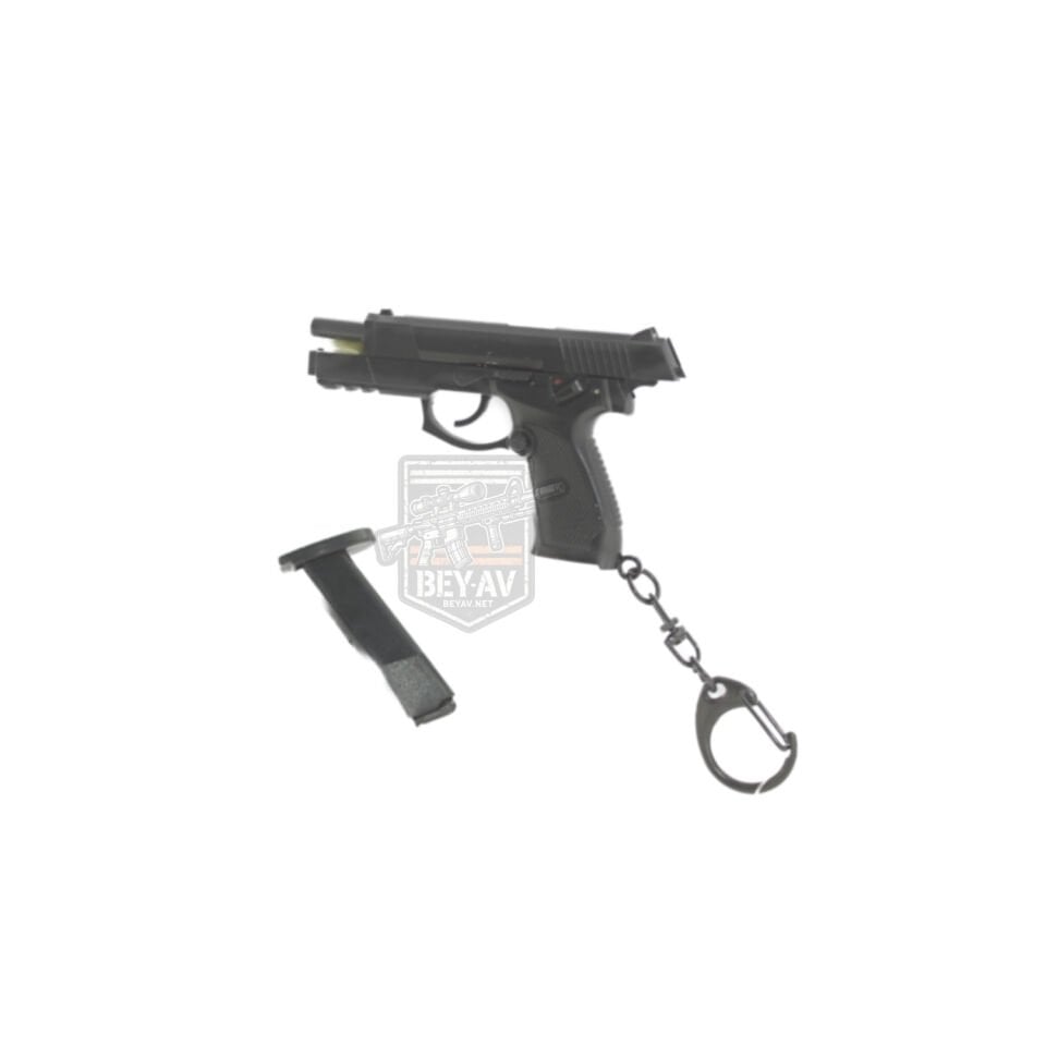 Hareketli Mini Tabanca Anahtarlık (Şarjörlü)