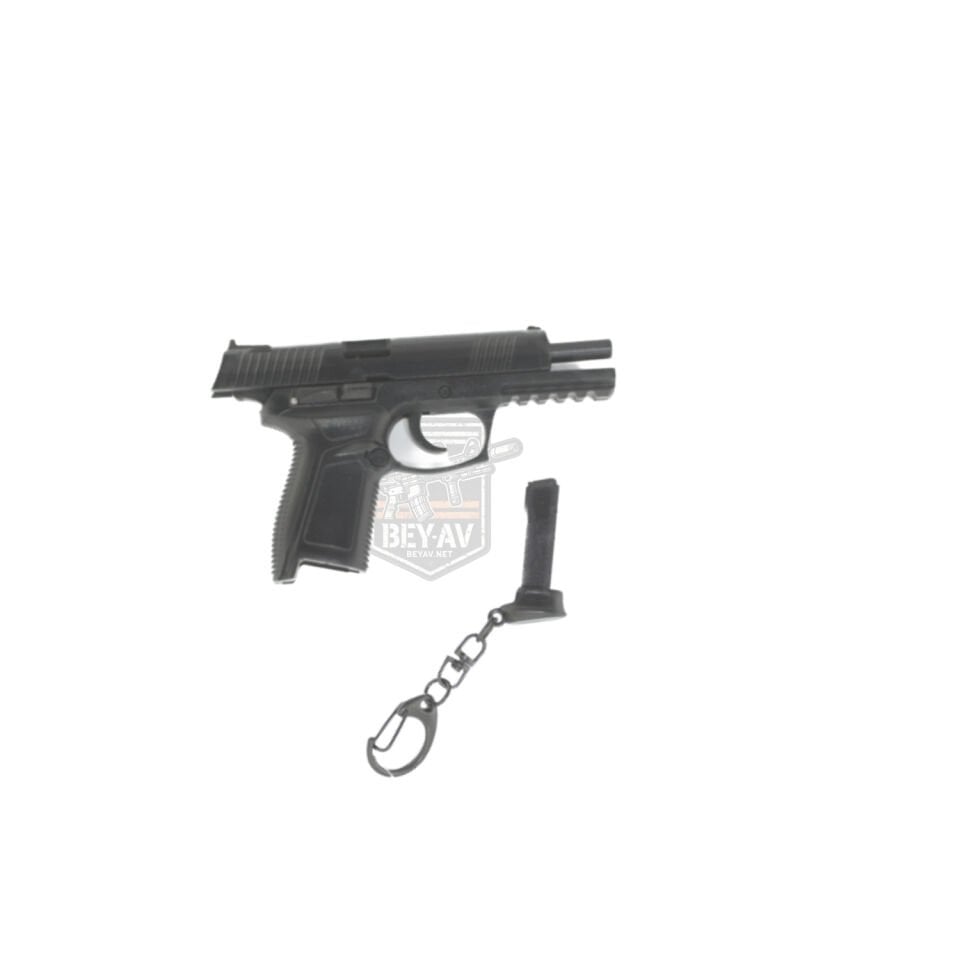 Hareketli Mini Tabanca Anahtarlık (Şarjörlü)