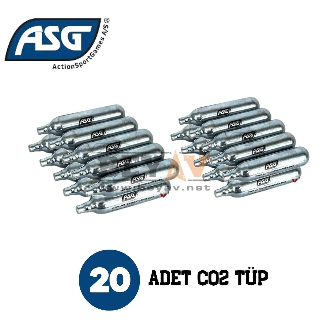 Asg Co2 Havalı Tabanca Tüpü 20 adet