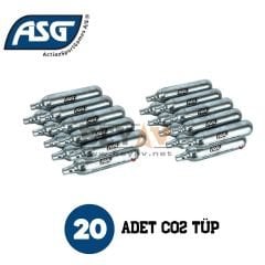 Asg Co2 Havalı Tabanca Tüpü 20 adet