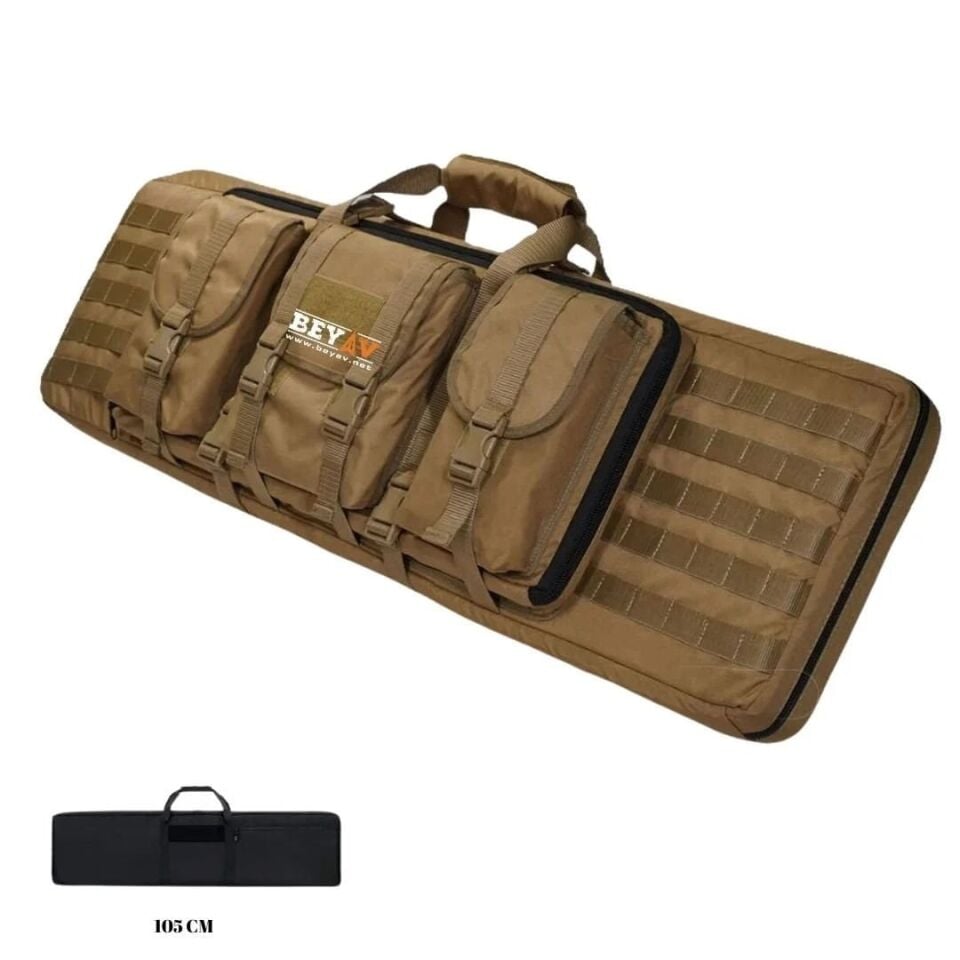 Çift Taşıma Çantası Tan Rengi – 5 Bölmeli, Sırt Askılı - Tan Rengi