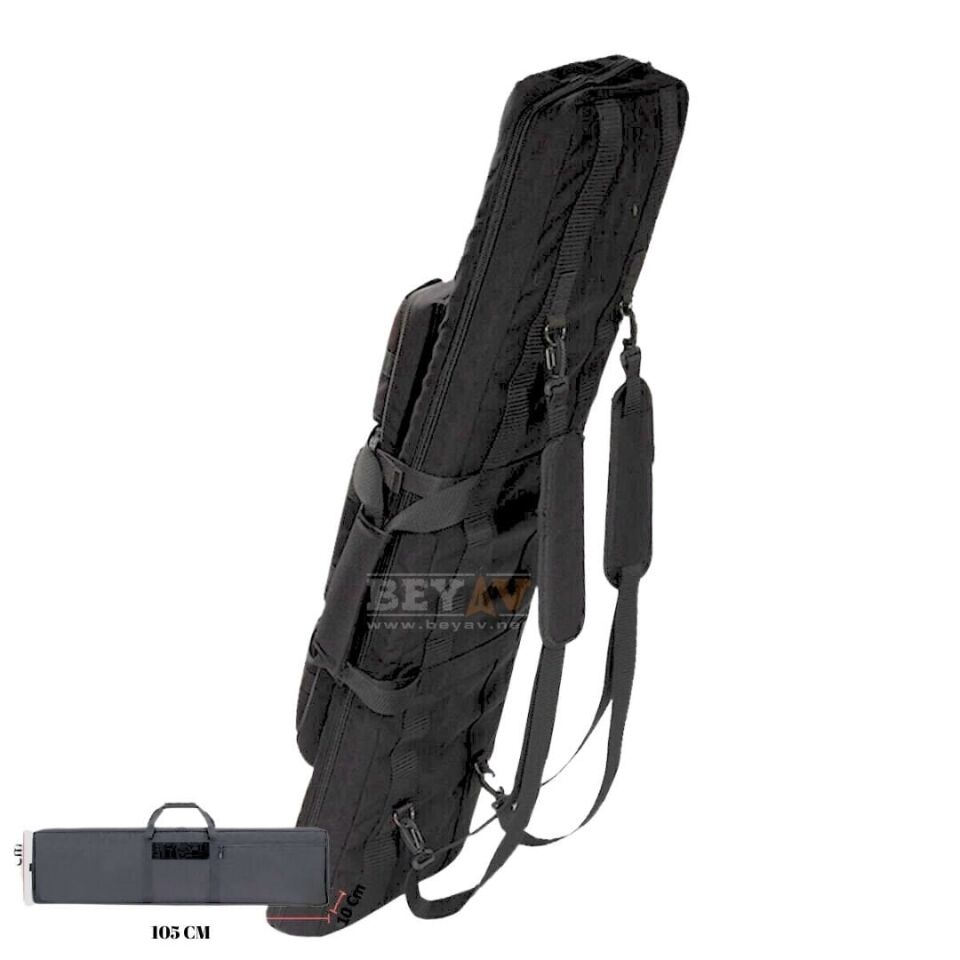 Çift Taşıma Çantası – 5 Bölmeli, Sırt Askılı - Siyah