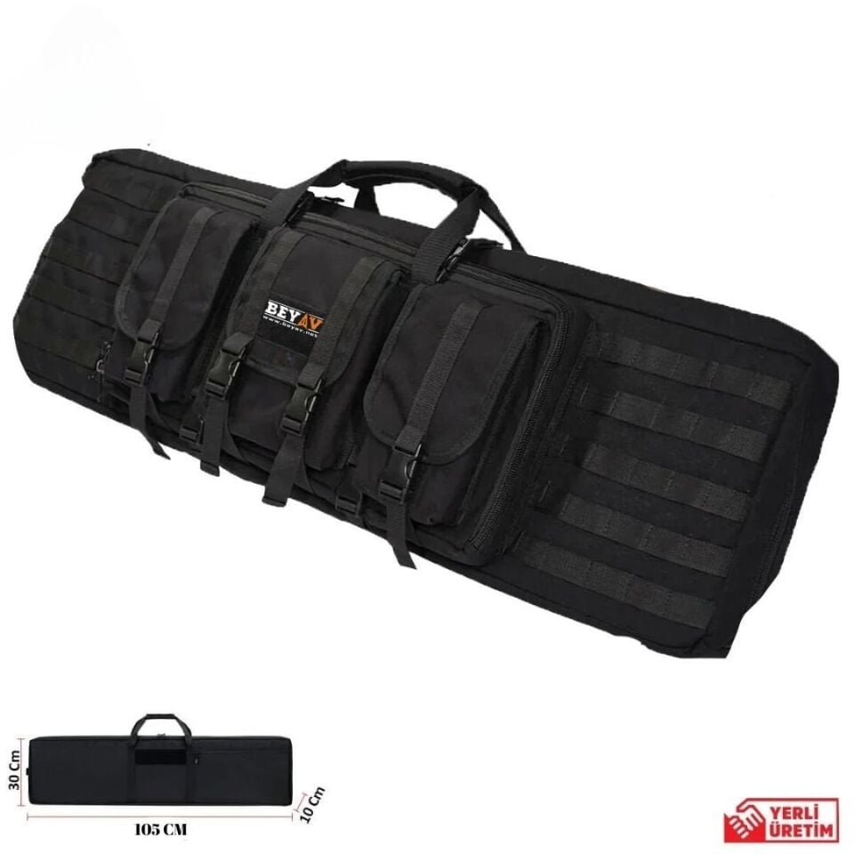 Çift Taşıma Çantası – 5 Bölmeli, Sırt Askılı - Siyah