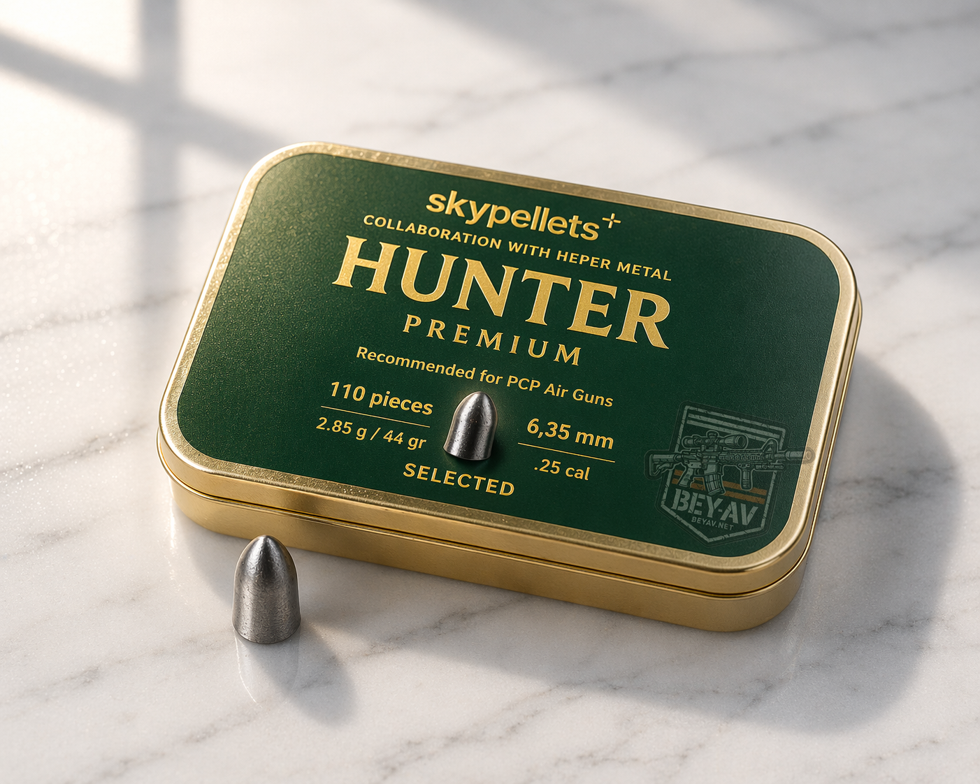 Skypellets Hunter Premıum 6,35 mm Havalı Tüfek Saçması-Pellet