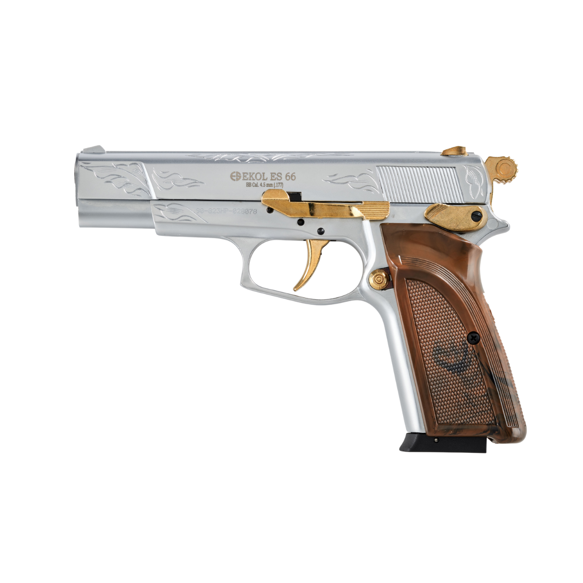 Ekol  Es66 Havalı Tabanca 4.5 mm -  Beyaz Altın İşlemeli